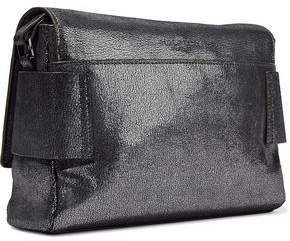 Halston Metallic Crackled-Leather Shoulder Bag