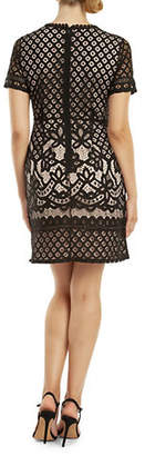 Dex Crochet Contrast Lining Dress