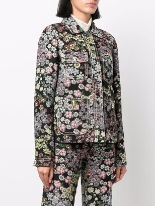 Giambattista Valli Embroidered-Floral Shirt Jacket
