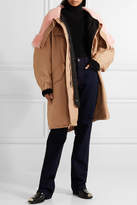 Thumbnail for your product : Calvin Klein Shearling-trimmed Cotton And Silk-blend Canvas Parka