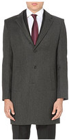 Thumbnail for your product : HUGO Antaris leather-panelled wool overcoat - for Men