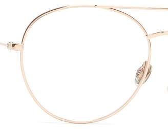 Christian Dior Eyewear - Diorstellaire05 Rounded Metal Glasses - Womens - Rose Gold