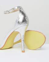 Thumbnail for your product : Glamorous Silver Patent Two Part Heeled Sandals
