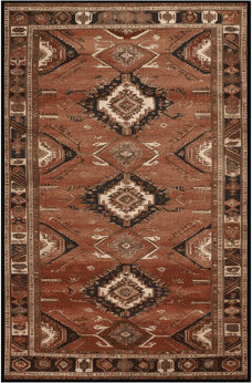 Wildon Home Machine Washable Persian Brown Area Rug