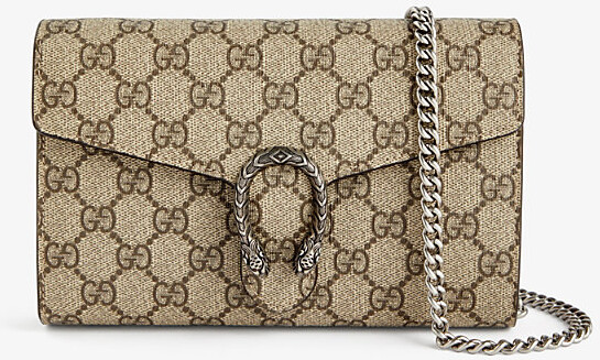 Versace La Greca Signature Coated Canvas & Leather Wallet On Chain -  ShopStyle