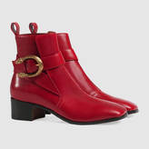 Thumbnail for your product : Gucci Leather boot with buckle