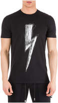 Thumbnail for your product : Neil Barrett Short Sleeve T-shirt Crew Neckline Jumper Thunderbolt Fit Slim