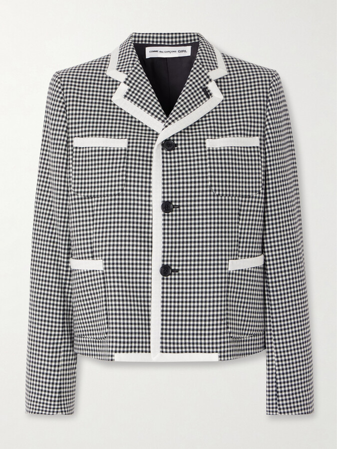 COMME DES GARÇONS GIRL Checked Wool Jacket - Gray