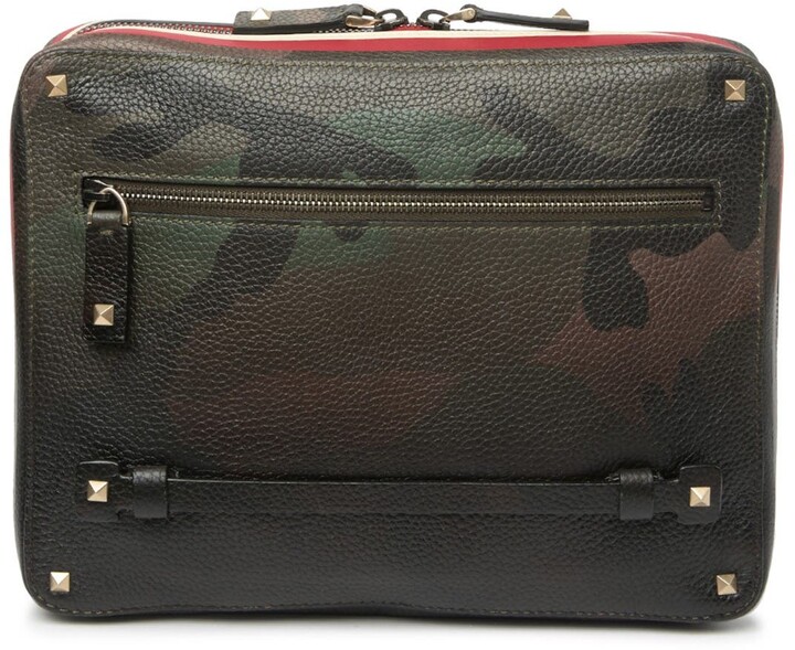 Valentino Camo Print Leather Clutch - ShopStyle Bags