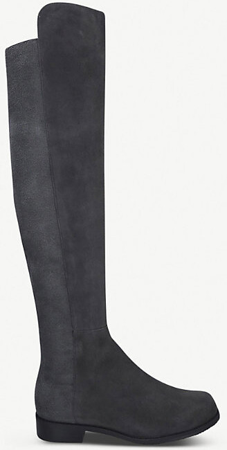 womens black suede knee high boots