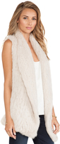 Thumbnail for your product : June Knitted Rabbit Fur Vest
