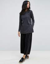 Thumbnail for your product : ASOS Top In Textured Rib With Long Sleeves And Side Splits