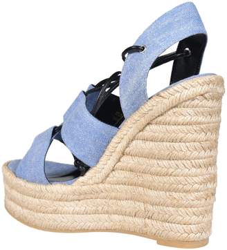 Saint Laurent Espadrille 95 Wedge Sandals
