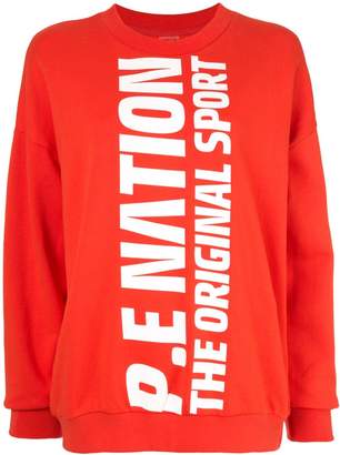 P.E Nation logo long-sleeve sweatshirt