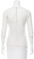 Thumbnail for your product : Nina Ricci Lace-Trimmed Long Sleeve Top