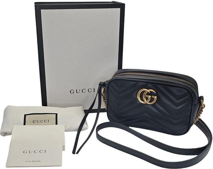 Gucci Mini Gg Marmont Matelassé Camera Crossbody Bag