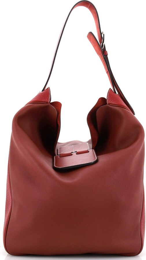 Hermes Massai Brown Clemence Leather Shoulder Crossbody Bag