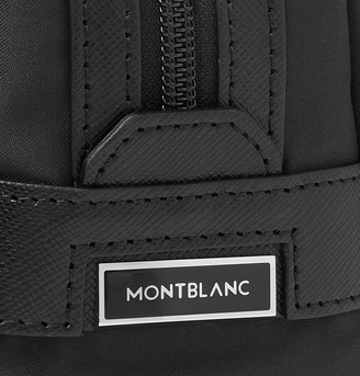 Montblanc Sartorial Jet Cross-Grain Leather-Trimmed Canvas Wash Bag
