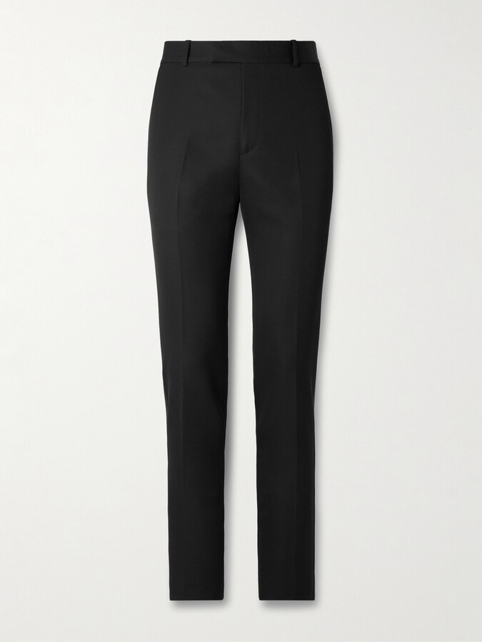 Alexander McQueen Slim-Fit Straight-Leg Wool Trousers