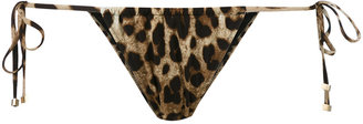 Dolce & Gabbana leopard print bikini bottoms - women - Polyamide/Spandex/Elastane - II