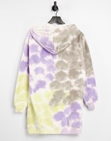 Thumbnail for your product : Violet Romance Criminal Damage oversized hoodie dress tie dye