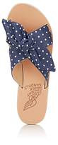Thumbnail for your product : Ancient Greek Sandals Women's Thais Bow-Embellished Satin Slide Sandals - Navy