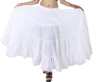 Wevez Women's Belly Dance Cotton 12 Yard Skirt