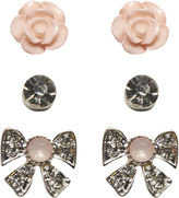 Thumbnail for your product : Wet Seal Roses & Bows Earring Set