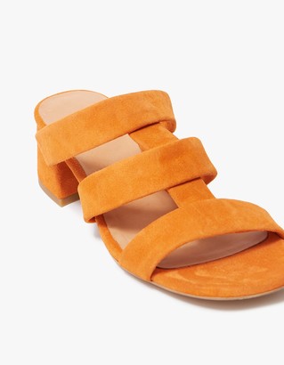 Ganni Olive Sandals in Russet Orange