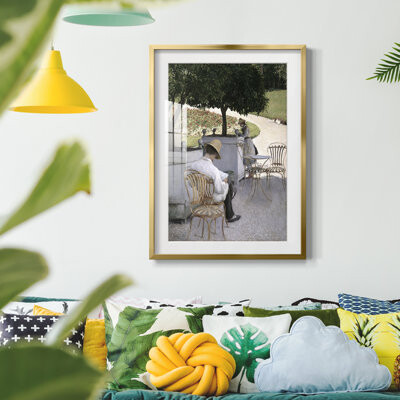 Darby Home Co Vintage Portrait Print VI -Framed Print