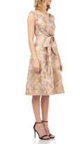 Thumbnail for your product : Kay Unger New York Chloe Sleeveless Birds of Paradise Jacquard Midi Dress