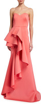 Thumbnail for your product : Badgley Mischka Strapless Ruffle Gown