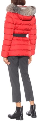 Moncler Clion quilted fur-trimmed down coat