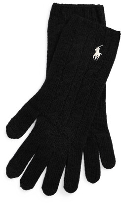 Ralph Lauren Touch Screen Wool-Cashmere Gloves