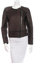 Thumbnail for your product : Sandro PVC-Trimmed Quilted Jacket