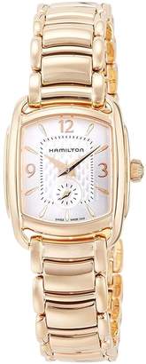 Hamilton Women's Gold-Tone Steel Bracelet & Case Quartz Analog Watch H12341155
