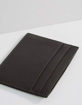 ASOS Leather Card Holder In Brown