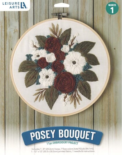 Leisure Arts Posey Bouquet Mini Maker Embroidery Kit