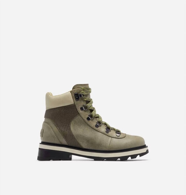 Sorel Women's Lennox Hiker Stkd Boots In Stone Green, Laurel Leaf