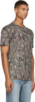 Thumbnail for your product : McQ Green & Red Striped Flowers T-Shirt