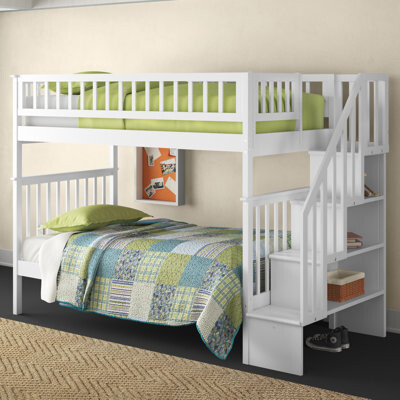 Bunk Beds For Kids The World S, Shyann Staircase Twin Over Full Bunk Bed With Trundle