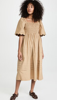 Thumbnail for your product : ENGLISH FACTORY Scallop Detail Midi Dress
