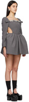 Thumbnail for your product : SHUSHU/TONG Grey Crystal Bow Short Dress