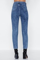 Thumbnail for your product : Nasty Gal Womens Don't Even Trip Acid Wash Jeans - Blue - 12