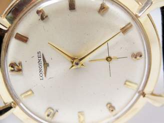 Longines 14K Yellow Gold Winding Vintage 34.5mm Mens Watch