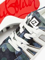 Thumbnail for your product : Christian Louboutin Vida Viva Camouflage-print Suede Trainers
