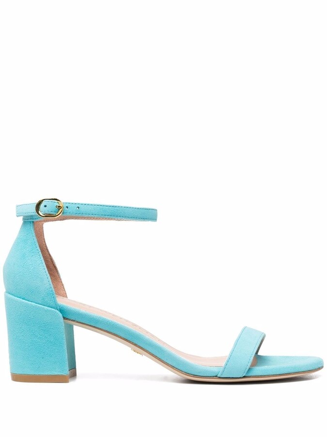 turquoise block heels