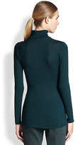 Thumbnail for your product : Balmain Button-Shoulder Fitted Turtleneck Top
