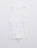 Thumbnail for your product : aerie Ribbed Tie Front High Neck Tank Top