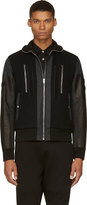 Thumbnail for your product : Tim Coppens Black Leather & Wool Glory Shawl Bomber